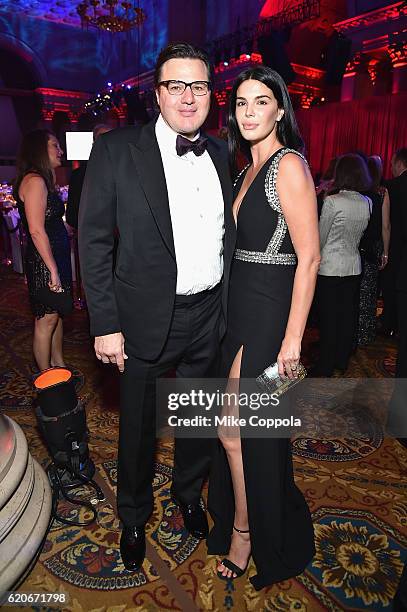 Francesco Aquilini and Martine Argent attend 15th Annual Elton John AIDS Foundation An Enduring Vision Benefit at Cipriani Wall Street on November 2,...