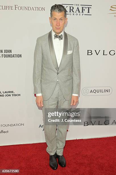 Stefano Tonchi attends 15th Annual Elton John AIDS Foundation An Enduring Vision Benefit at Cipriani Wall Street on November 2, 2016 in New York City.