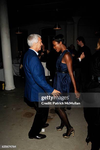 Larry Gagosian and Shala Monroque attend GAGOSIAN GALLERY "for what you are about to receive" - PRIVATE DINNER at Red October Chocolate Factory on...