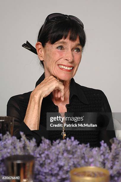 Geraldine Chaplin attends GALERIE GMURZYNSKA Opening and Dinner of ROBERT INDIANA at The PAC in Milan at PAC Padiglione d'Arte Contemporanea on July...