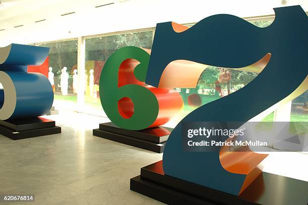 Atmosphere at GALERIE GMURZYNSKA Opening and Dinner of ROBERT INDIANA at The PAC in Milan at PAC Padiglione d'Arte Contemporanea on July 3, 2008 in...