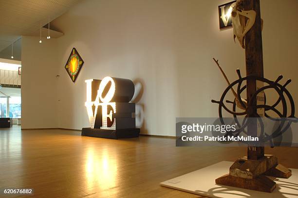 Atmosphere at GALERIE GMURZYNSKA Opening and Dinner of ROBERT INDIANA at The PAC in Milan at PAC Padiglione d'Arte Contemporanea on July 3, 2008 in...