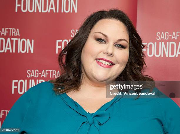 Actress Chrissy Metz attends SAG-AFTRA Foundation's Conversations with "This Is Us" at SAG Foundation Actors Center on November 2, 2016 in Los...