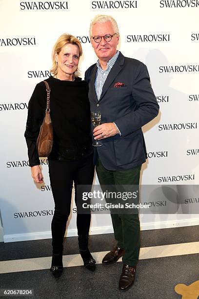 Andreas Graf Rittberg and his wife Christiane Graefin Rittberg during the Swarovski World Jewelry Facets exhibition at Villa Wagner on November 2,...