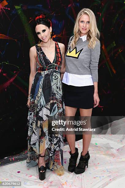 Stacey Bendet and Nicky Hilton Rothschild attend the alice + olivia x Basquiat CFDA Capsule Collection launch party on November 2, 2016 in New York...