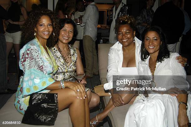 Tracy Wilson Mourning, Loida Lewis, L. Marilyn Crawford and Rita Ewing attend Tanqueray No. Ten and VH1 Save The Music Private Diner at Private...