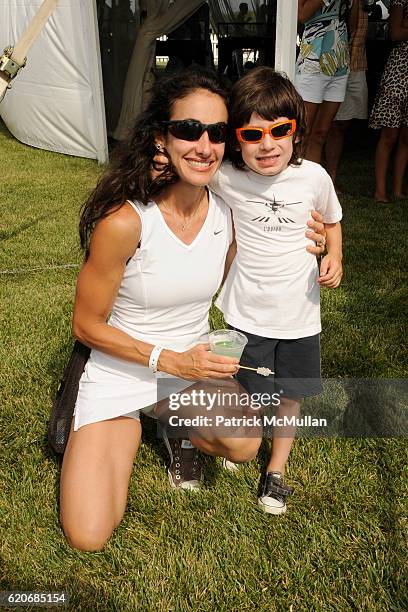 Dr. Dana Gurvitch and Justin Gurvitch attend T-MOBILE SIDEKICK Lounge at the MERCEDES-BENZ Bridgehampton Polo Challenge Hosted by CHACE CRAWFORD at...