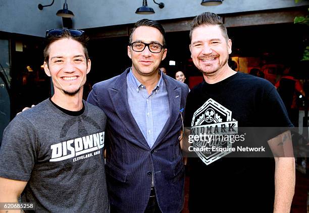 Pictured: Daniel Pajak, "Wrench Against the Machine"; Adam Stotsky, President, Esquire Network and E! Entertainment; and Brian Schaffran, "Wrench...
