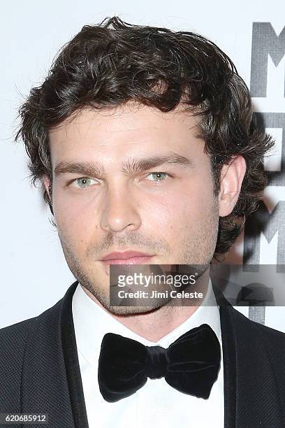 Actor Alden Ehrenreich attends the Museum of the Moving Image 30th Annual Salute at 583 Park Avenue on November 2, 2016 in New York City.