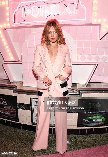 Entrepreneur Poppy Elizabeth Jamie attends Poppy Jamie, Suki Waterhouse, Leo Seigal and Cade Hudson celebration of the launch of POP & SUKI on...