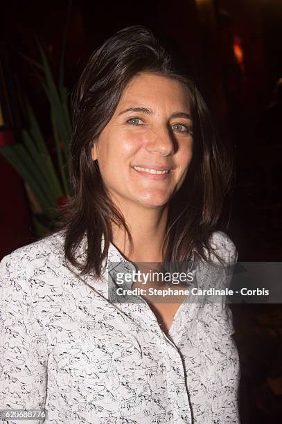 Estelle Denis attends the Valerie Damidot Book Signing for "Le Coeur Sur La Main, Le Doigt Sur La Gachette" at Buddha Bar on November 2, 2016 in...