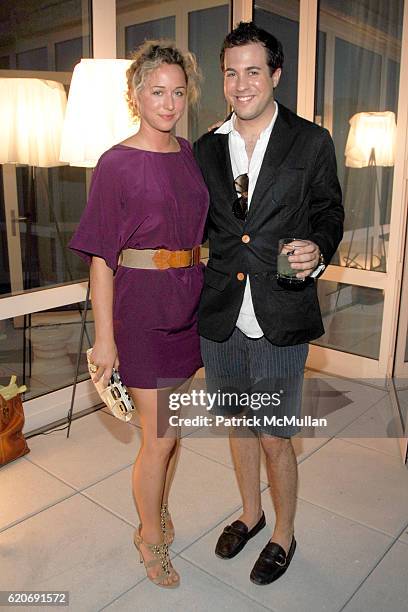 Serena Merriman and Kristian Laliberte attend Private Sample Sale and Cocktails with CATHERINE FULMER at Grammercy Yoo By Stark on July 17, 2008 in...