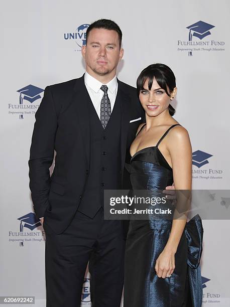 Channing Tatum and Jenna Dewan Tatum attend the 22nd Fulfillment Fund Stars Benefit Gala - Arrivals at The Globe Theatre at Universal Studios on...