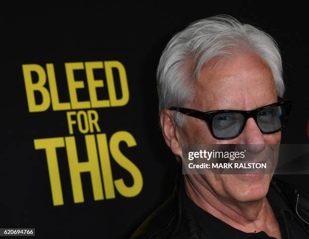 Actor James Woods arrives for the Los Angeles premiere of "Bleed for This" at the Samuel Goldwyn Theater in Beverly Hills, California on November 2,...