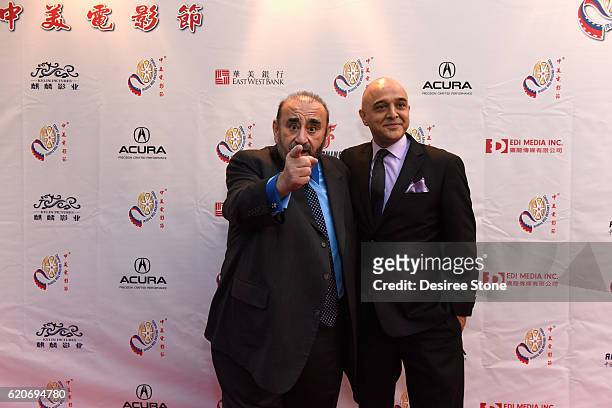 Ken Davitian and Omar Akram appear at the 2016 CAFF Opening Ceremony And Golden Angel Awards Ceremony at The Ricardo Montalban Theatre on November 2,...