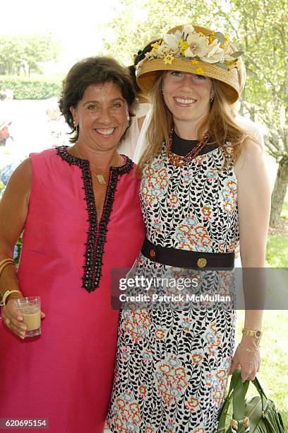 Ann Moore and April DiCostanzo attend Southampton Hospital's Golden Gala Past Chair Luncheon at Private Residance on July 18, 2008 in Southampton, NY.