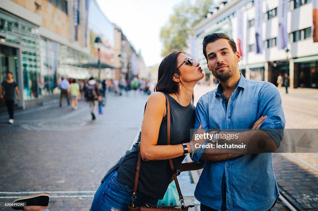 Young handscome couple