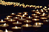 burning memorial candles