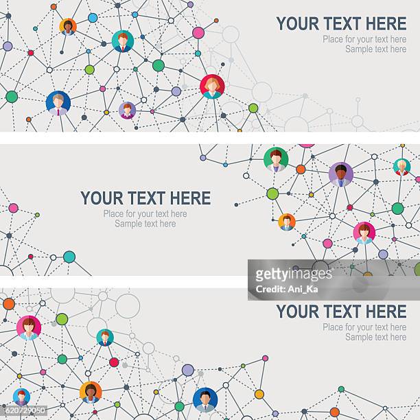 social network - computer network stock illustrations
