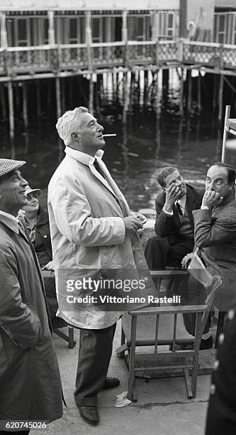 Napol, Italy. Italian movie director Vittorio de Sica in Napoli August 14 1972.
