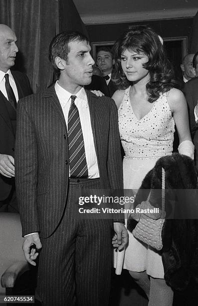 San Remo, Italy, January 22, 1966. Adriano Celentano with his wife Claudia Mori during the Song Festival. Adriano Celentano is a singer-songwriter,...