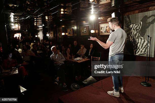 Matteo Lane performs at the Paranoia Man in a Rat Fink Room presented by Storefront For Art & Architecture in Collaboration With The New York Comedy...