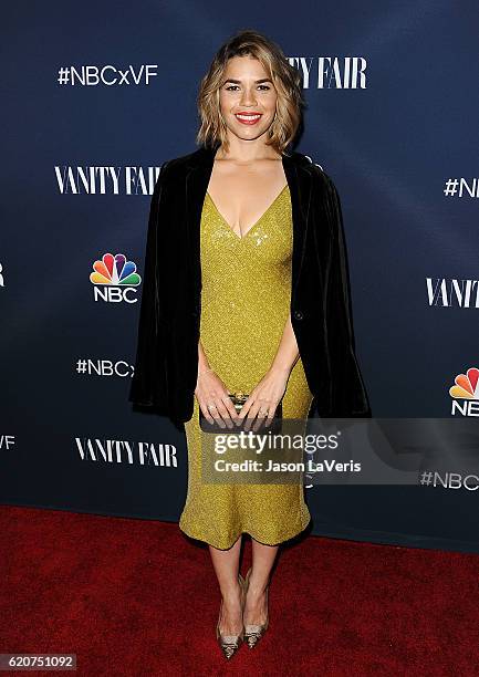 Actress America Ferrera attends the NBC and Vanity Fair toast to the 2016-2017 TV season at NeueHouse Hollywood on November 2, 2016 in Los Angeles,...