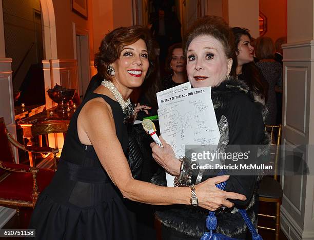 Peggy Siegal and Cindy Adams attend the Museum Of The Moving Image 30th Annual Salute Honoring Warren Beatty at 583 Park Avenue on November 2, 2016...