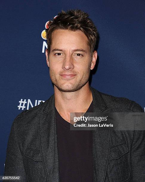 Actor Justin Hartley attends the NBC and Vanity Fair toast to the 2016-2017 TV season at NeueHouse Hollywood on November 2, 2016 in Los Angeles,...