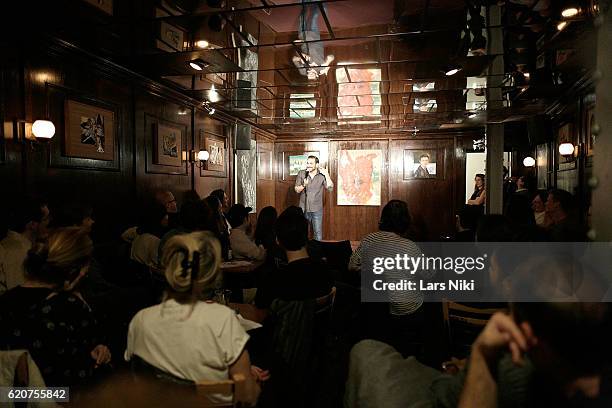 Comedian Harrison Greenbaum performs at the Paranoia Man in a Rat Fink Room presented by Storefront For Art & Architecture in Collaboration With The...