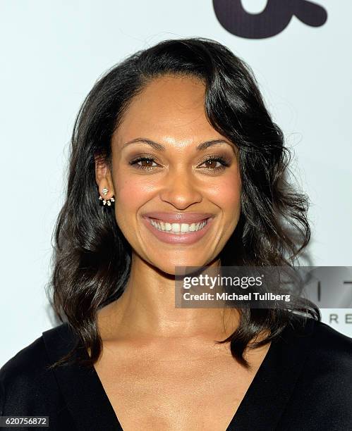 Actress Cynthia Addai-Robinson attends TV Guide Magazine And USA Network's celebration of USA's "Shooter" at Sofitel Hotel on November 2, 2016 in Los...