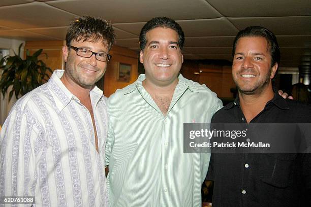 Ricky Zitomer, Adam Hertz and Craig Siegel attend Miguel Forbes celebrates the 4th of July aboard The Highlander at The Highlander on July 4, 2008 in...