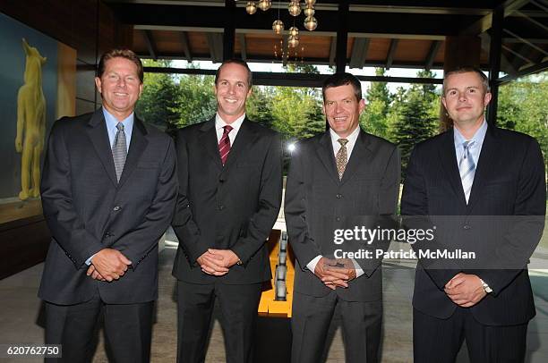 Jay Fletcher, Todd Clark, Gerald Theron and Nathan Harnish attend AMY & JOHN PHELAN host wineCRUSH for the ASPEN ART MUSEUM at Phelan Residence on...