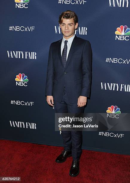 Actor Garrett Clayton attends the NBC and Vanity Fair toast to the 2016-2017 TV season at NeueHouse Hollywood on November 2, 2016 in Los Angeles,...
