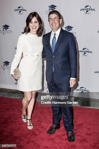 Jeff Shell and Laura Shell arrive at the 22nd Fulfillment Fund Stars Benefit Gala at The Globe Theatre at Universal Studios on November 2, 2016 in...