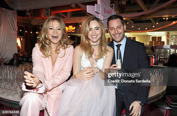 Entrepreneur Poppy Elizabeth Jamie, actress Suki Waterhouse and guest attend Poppy Jamie, Suki Waterhouse, Leo Seigal and Cade Hudson celebration of...