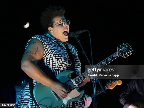 Brittany Howard of Alabama Shakes performs at Alabama Shakes House Concert hosted by Brian & Adria Sheth on November 2, 2016 in Beverly Hills,...