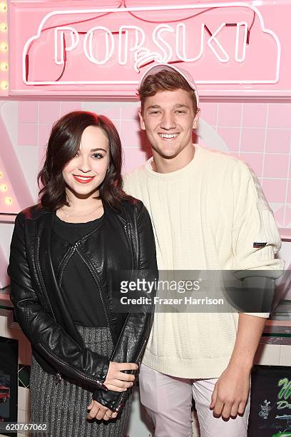 Singer Cailee Rae and guest attend Poppy Jamie, Suki Waterhouse, Leo Seigal and Cade Hudson celebration of the launch of POP & SUKI on November 2,...