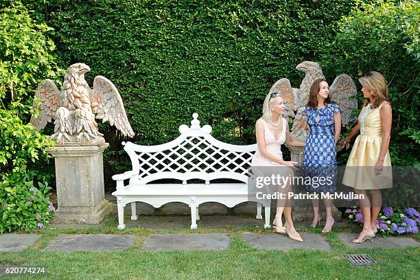 Joanne de Guardiola, Alexia Hamm Ryan and Grace Meigher attend The Society of MSKCC and ELLE DECOR Host cocktails in Honor of CARROLL PETRIE and to...