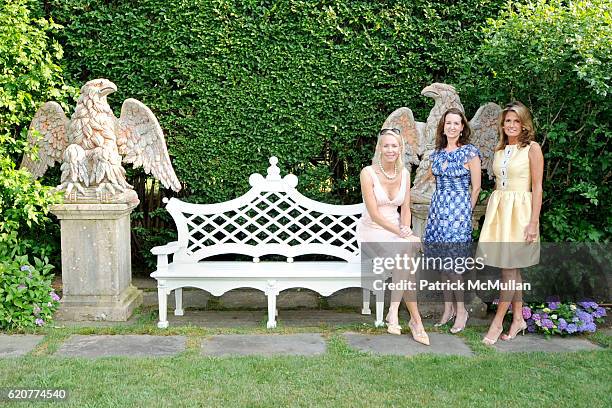 Joanne de Guardiola, Alexia Hamm Ryan and Grace Meigher attend The Society of MSKCC and ELLE DECOR Host cocktails in Honor of CARROLL PETRIE and to...