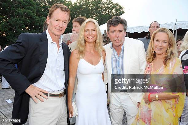 Zack Bacon, Valesca Guerrand-Hermes, Jay McInerney and Anne Hearst attend The 15th Annual WATERMILL Summer Benefit at The Watermill Center on July...