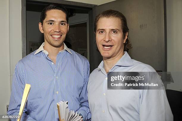 Edmundo Huerta and Eric Javits attend GLENDA BAILEY And VALERIE STEELE HOST COCKTAILS For ISABEL TOLEDO to Announce Her Award From The Museum At...