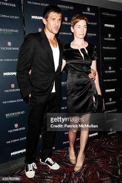 Jonathan Cake and Julianne Nicholson attend THE CINEMA SOCIETY & VICTORINOX host a screening of "BRIDESHEAD REVISITED" at AMC LOEWS 19th STREET &...
