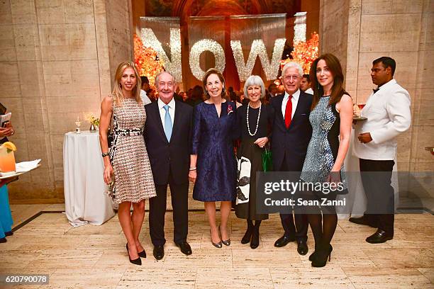 Lisa Kaufman, Ed Pantzer, Pam Pantzer, Maureen Cogan, James Snyder and Stacey Bronfman attend AFIM Gala Dinner 2016 at Cipriani 25 Broadway on...