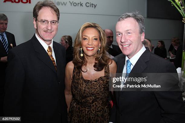 Johan de Nysschen, Denise Rich and Matthias Braun attend AUDI FORUM New York City at Audi Showroom on March 19, 2008 in New York City.