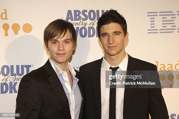 Van Hansis and Jake Silbermann attend 19th Annual GLAAD Media Awards at Marriott Marquis on March 17, 2008 in New York City.