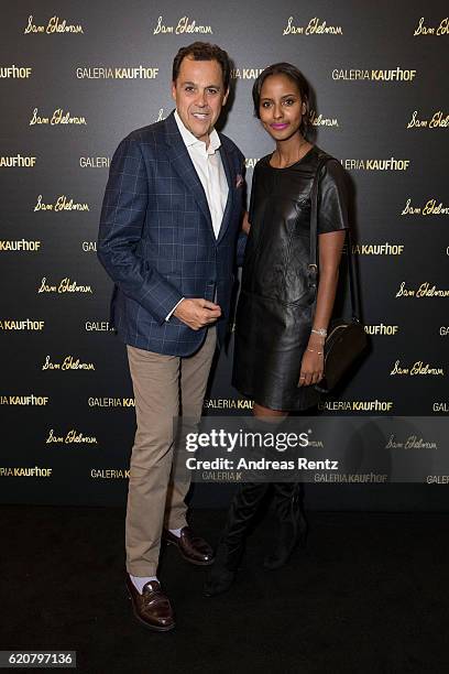 Sam Edelman and Sara Nuru attend the opening of the 'Dream Concept' floor at Galeria Kaufhof on November 2, 2016 in Duesseldorf, Germany.