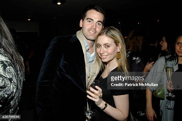 Andrew Freesmeier and Ali Jacobs attend THE CINEMA SOCIETY & PIAGET host the after party for "FLAWLESS" at Soho Grand Penthouse on March 24, 2008 in...