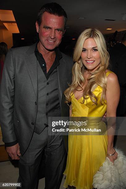 Paul Beck and Tinsley Mortimer attend DONATELLA VERSACE celebrates the launch of VERSACE MENSWEAR at Barneys N.Y.C on March 18, 2008 in New York City.