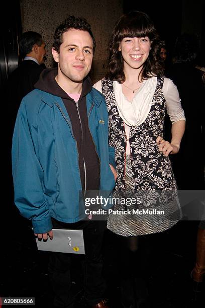 Jesse Levine and Jessa Farkas attend Whitney Biennial 2008 Opening at The Whitney Museum and The Park Avenue Armory on March 5, 2008 in New York City.